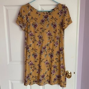 Forever 21 yellow/gold shift dress, size M